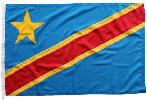 1yd 36x18in 91x45cm Democratic Republic of Congno flag (woven MoD fabric)
