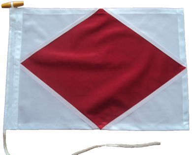36x24in 90x60cm Foxtrot F signal flag