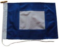 15x12in 38x30cm Papa P signal flag US Navy Size 0 & British Navy Size